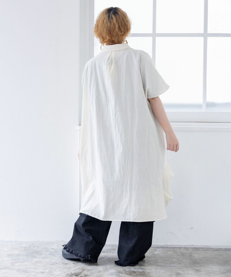 SCRロゴアップリケシャツワンピース-5