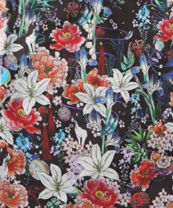 雅結×iS ScoLarコラボ 和風花柄シフォン重ねパンツ-11