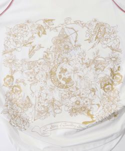 星座と花の箔ラバープリントチュニック-9