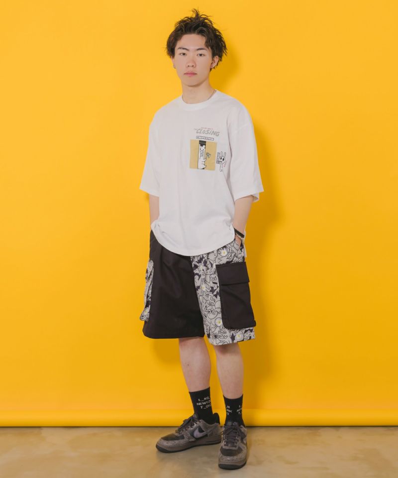 CLOSING柄ポケットTシャツ-2