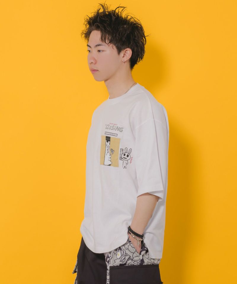 CLOSING柄ポケットTシャツ-3