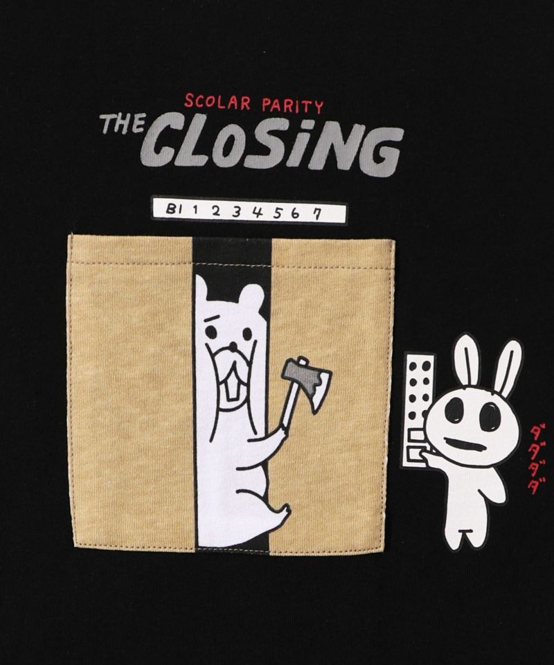 CLOSING柄ポケットTシャツ-11