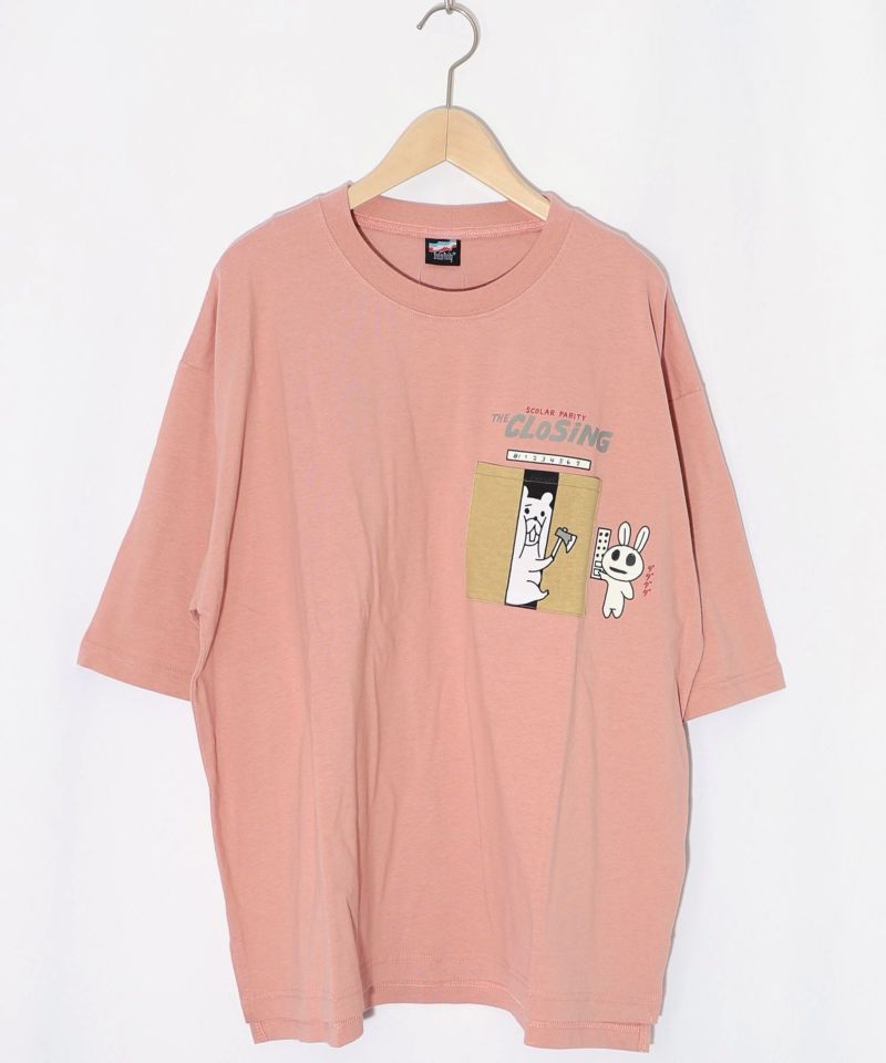CLOSING柄ポケットTシャツ-12