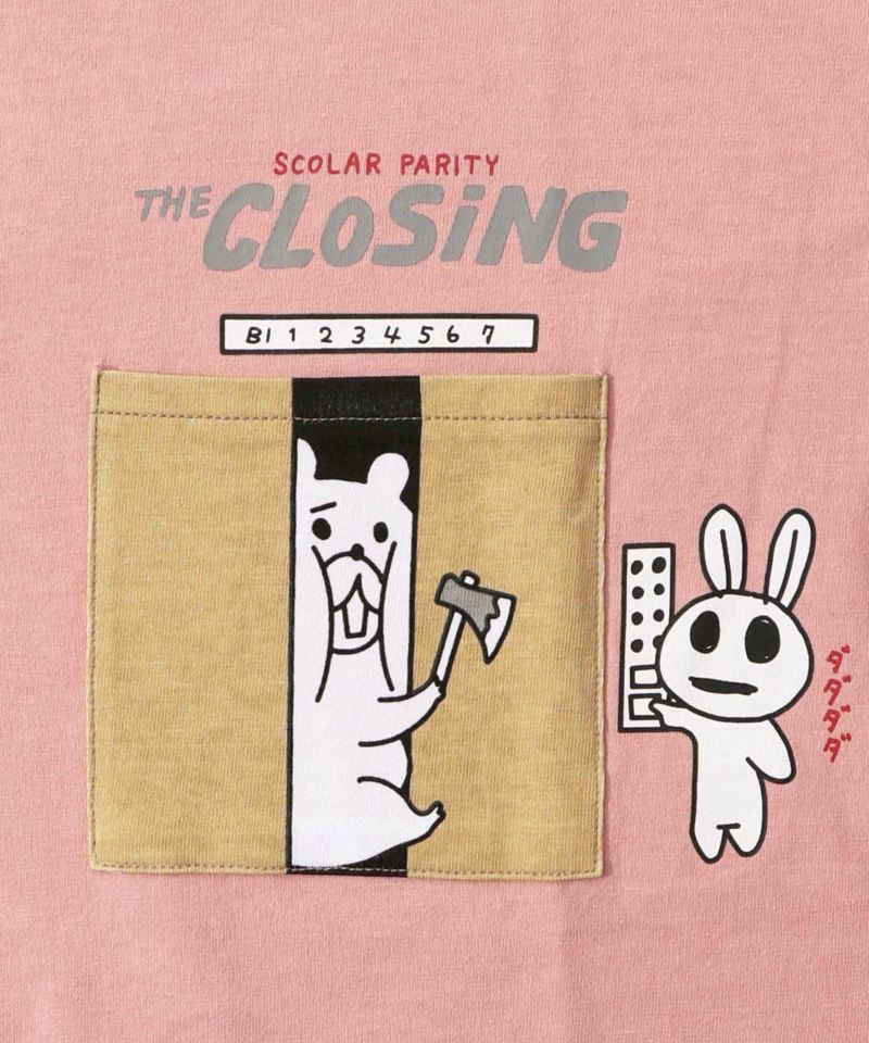 CLOSING柄ポケットTシャツ-13