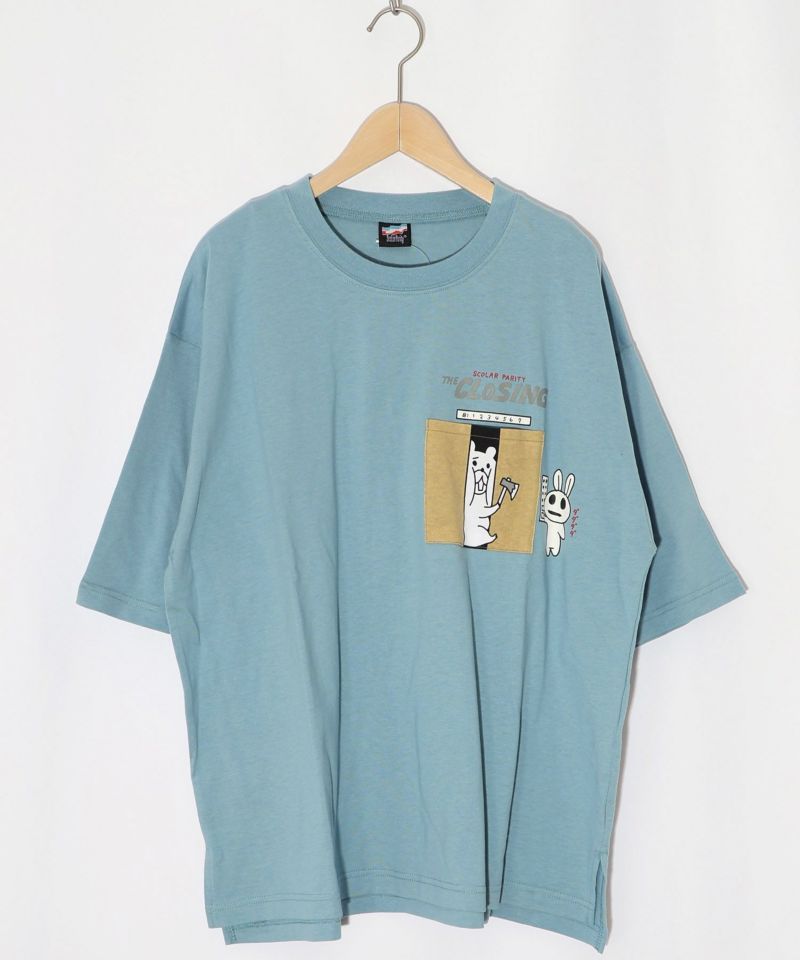 CLOSING柄ポケットTシャツ-14