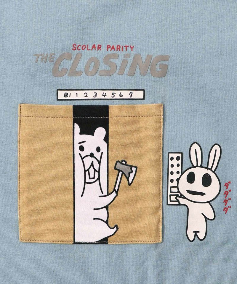 CLOSING柄ポケットTシャツ-15