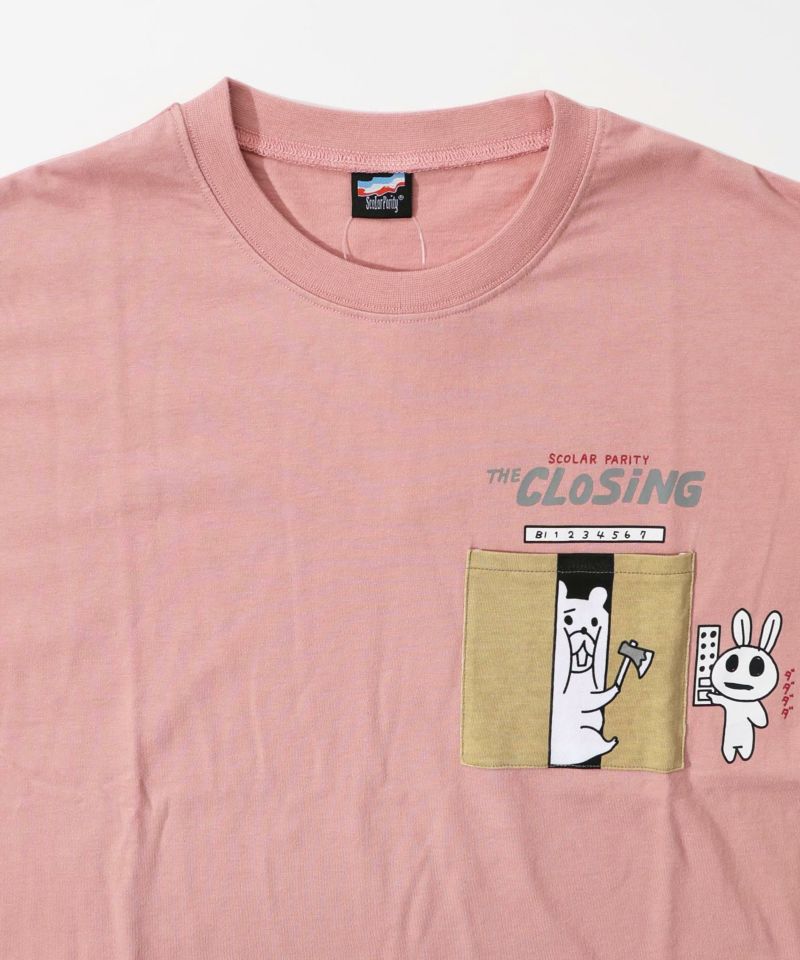 CLOSING柄ポケットTシャツ-16