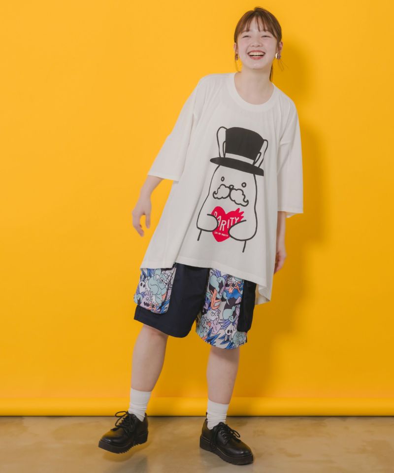 パパラビル柄BIG-Tシャツ-2
