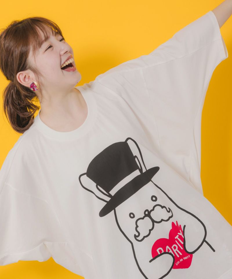 再入荷のおすすめ最新情報 352109：パパラビル柄BIG-Tシャツの通販-ScoLar Tシャツ(半袖+袖なし)