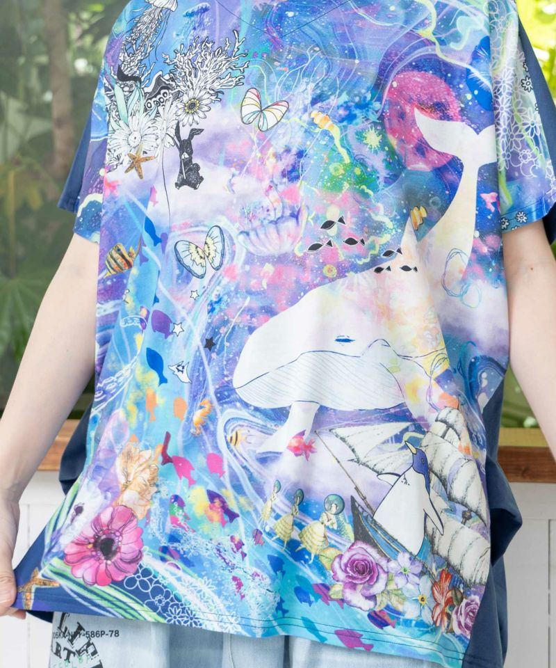 152680：メルヘンな海とクジラ柄プルオーバーの通販-ScoLar