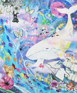 メルヘンな海とクジラ柄プルオーバー-3