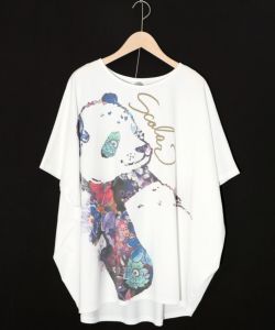 152679：おひるね花パンダ柄チュニックの通販-ScoLar