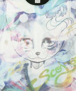 BIGネコ柄メロウステッチチュニック-10