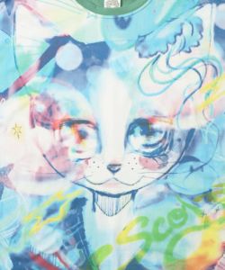 BIGネコ柄メロウステッチチュニック-13