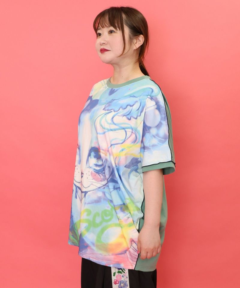 152678：BIGネコ柄メロウステッチチュニックの通販-ScoLar