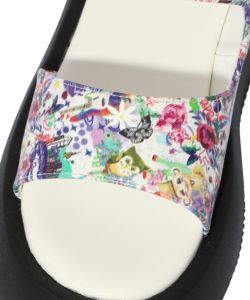 アート総柄厚底サンダル-7