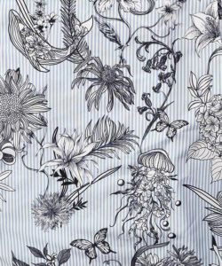 ストライプ花柄シャツワンピース-15