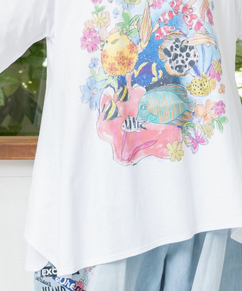 海と花柄プルオーバー-7
