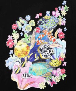 海と花柄プルオーバー-11
