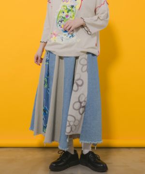 スカーラ 花柄ネイビー クロップトップ 花柄 お値下げ可