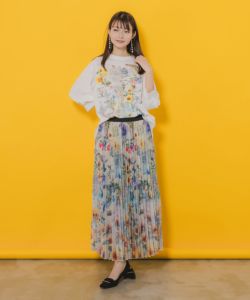 552231：ひまわりコラージュ柄プルオーバーの通販-ScoLar