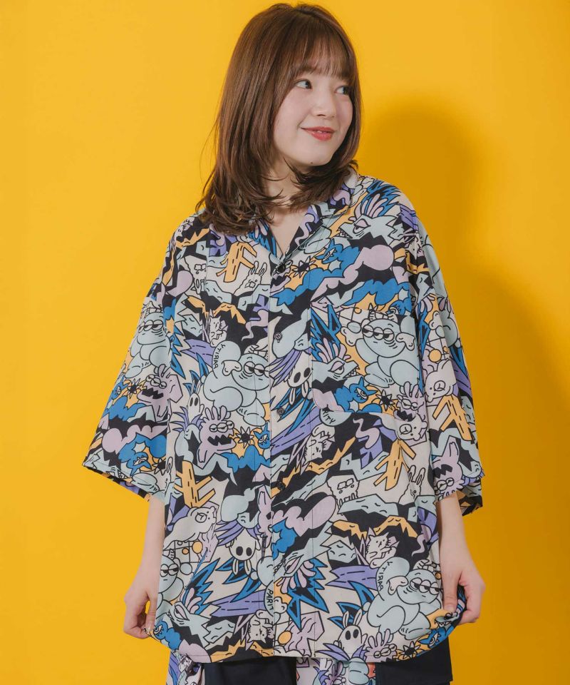 パリティのモンスター柄シャツ-13