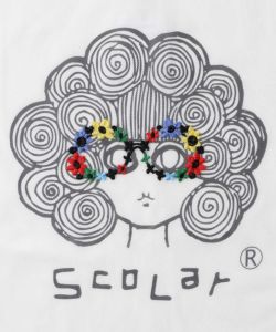 花メガネ刺繍 スカラーちゃんチュール重ねプルオーバー-9