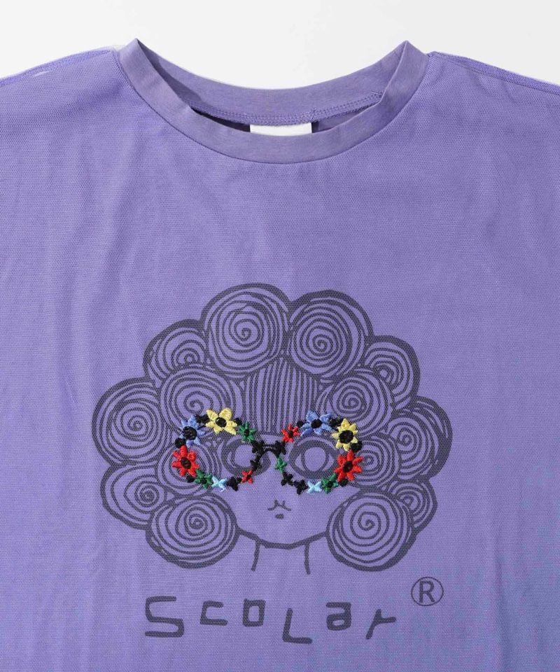 花メガネ刺繍 スカラーちゃんチュール重ねプルオーバー-20