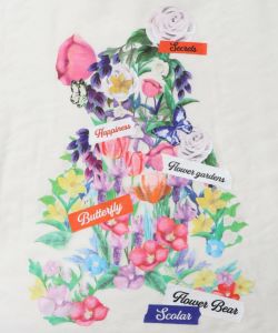 クマシルエット花柄シアープルオーバー-9
