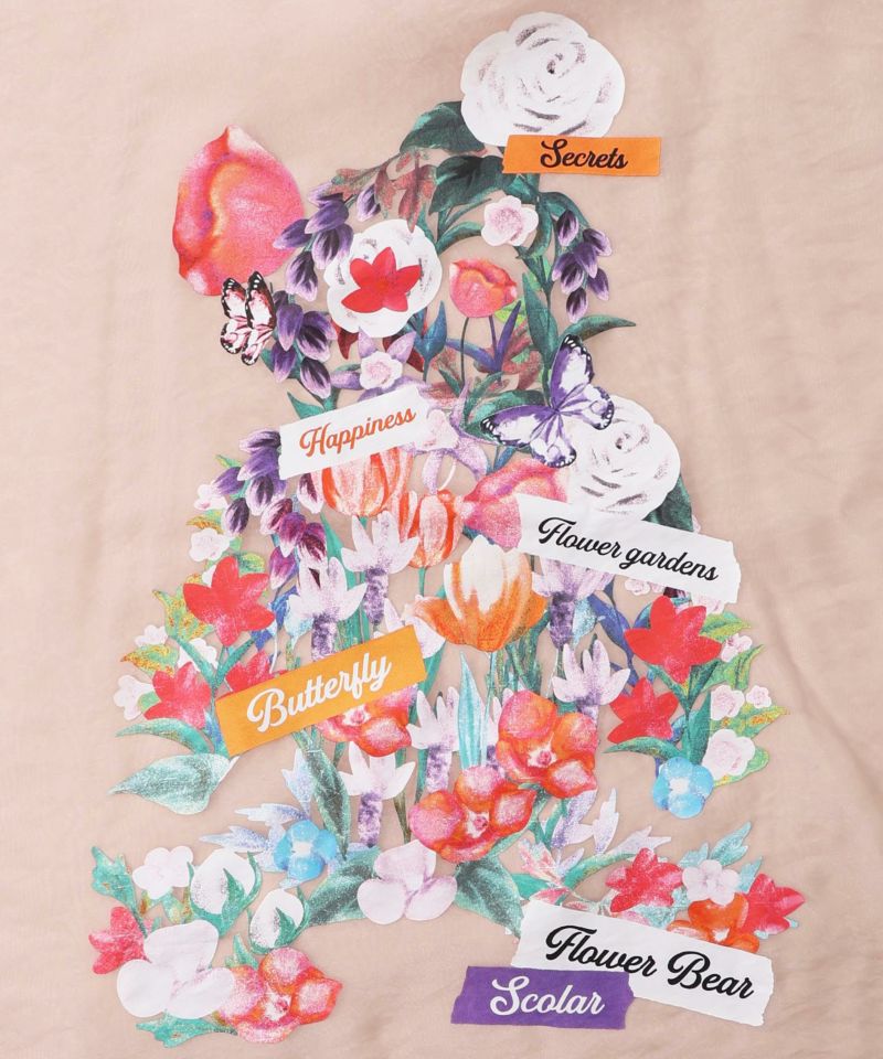 クマシルエット花柄シアープルオーバー-13