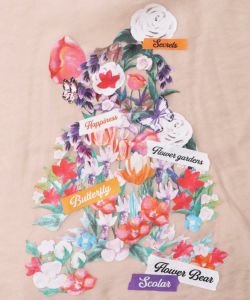 クマシルエット花柄シアープルオーバー-13