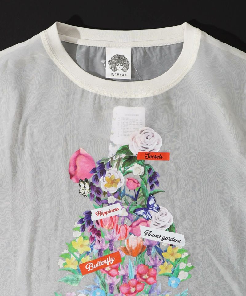 クマシルエット花柄シアープルオーバー-14