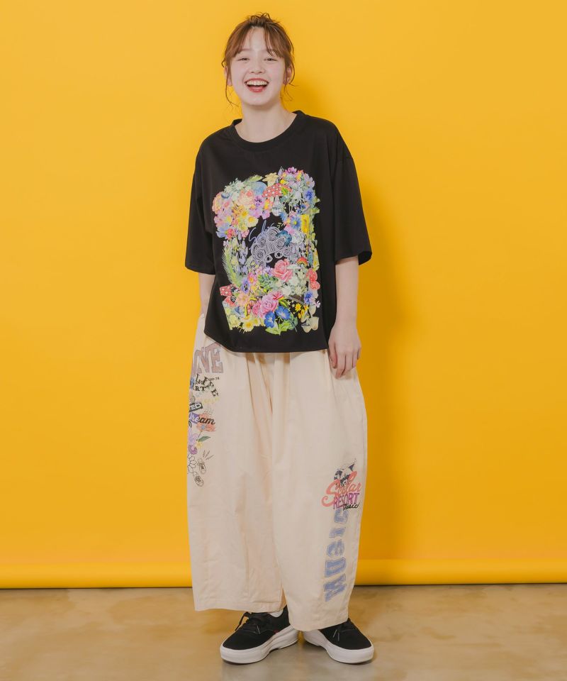 花柄スカラーちゃん 接触冷感Tシャツ-2