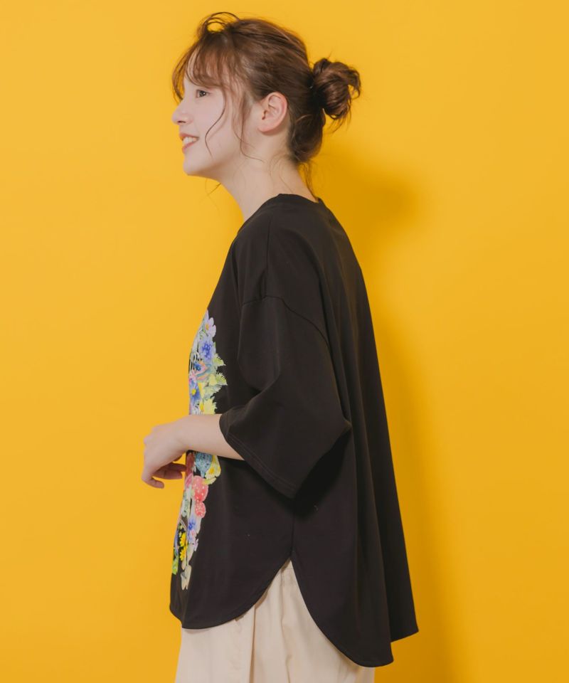 花柄スカラーちゃん 接触冷感Tシャツ-3