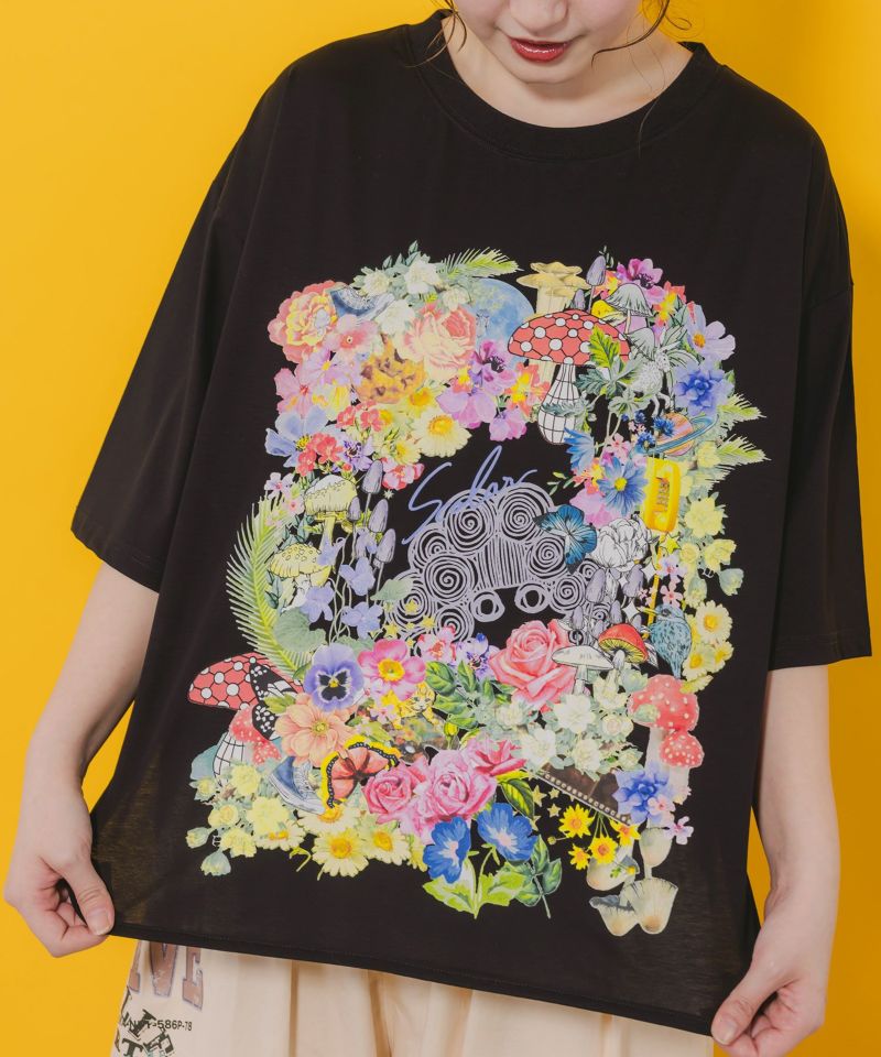 花柄スカラーちゃん 接触冷感Tシャツ-6