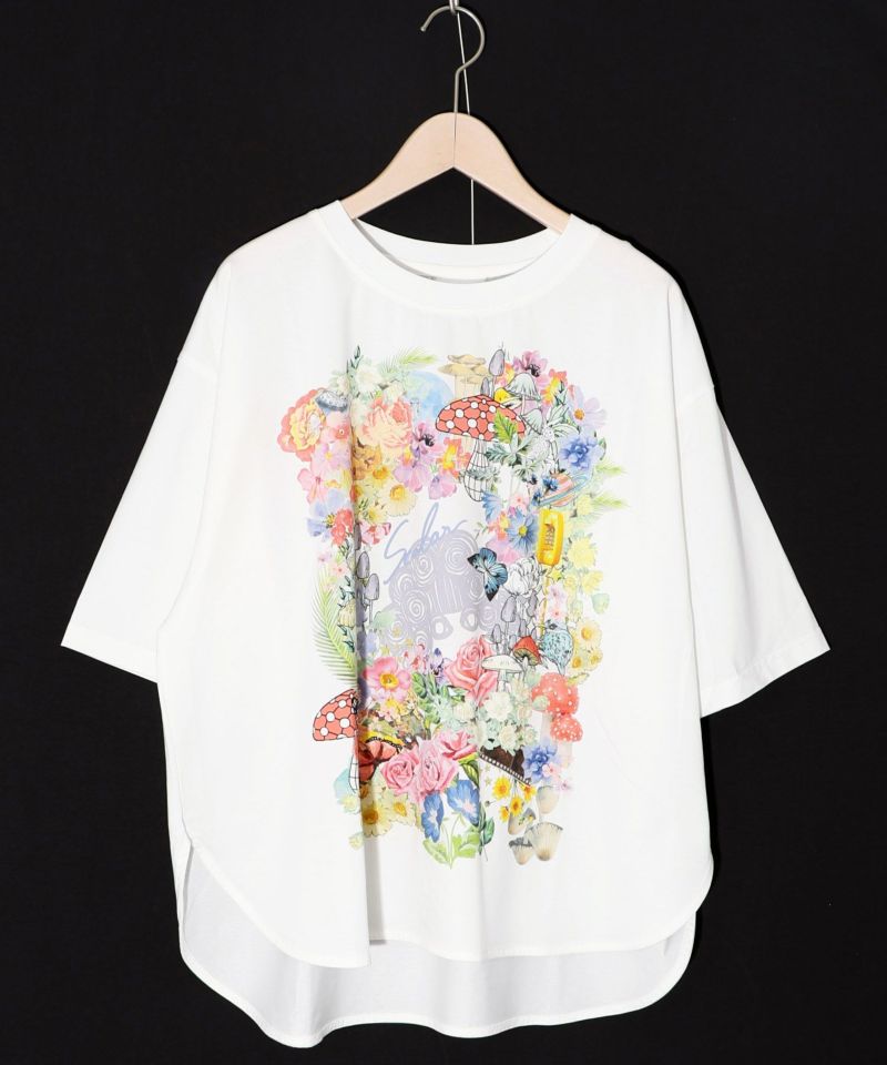 花柄スカラーちゃん 接触冷感Tシャツ-8