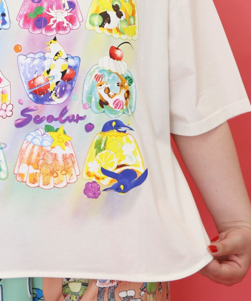 アニマルゼリー柄 接触冷感Tシャツ-6