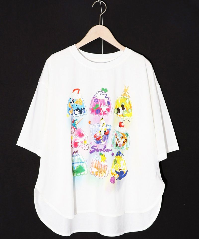 アニマルゼリー柄 接触冷感Tシャツ-7
