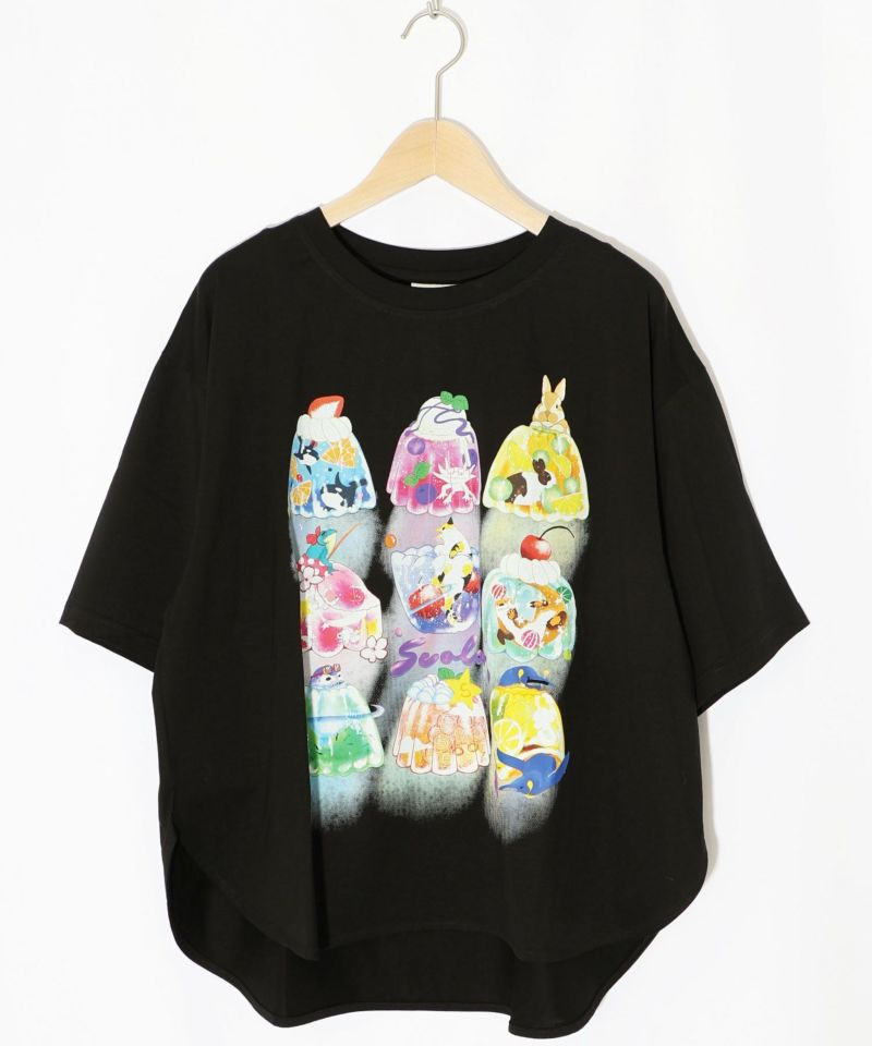 アニマルゼリー柄 接触冷感Tシャツ-9