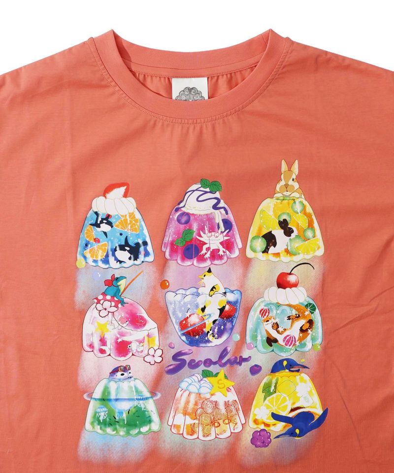 アニマルゼリー柄 接触冷感Tシャツ-15