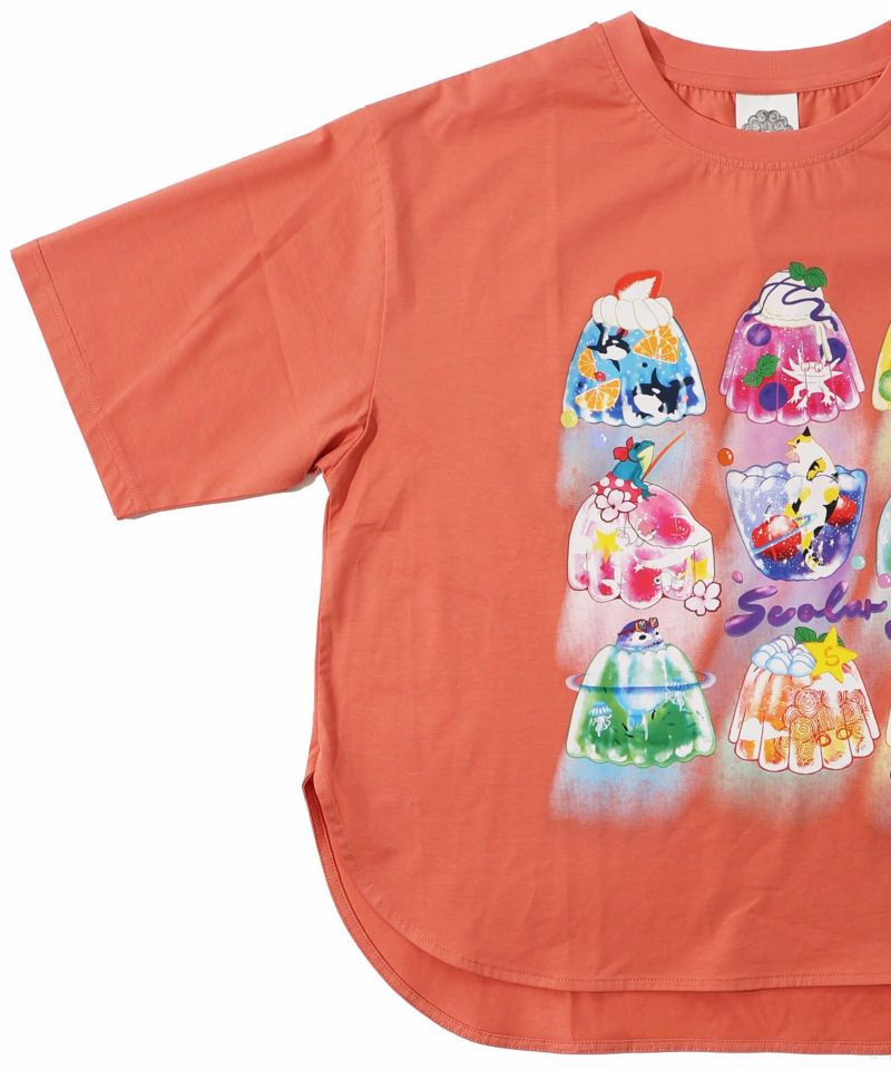 アニマルゼリー柄 接触冷感Tシャツ-16