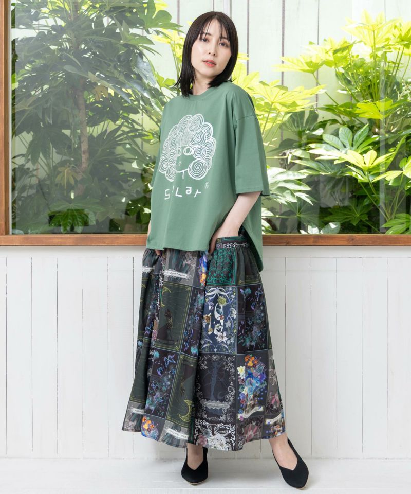 スカラー箔プリント 接触冷感Tシャツ-2
