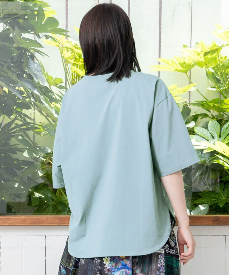 スカラー箔プリント 接触冷感Tシャツ-4