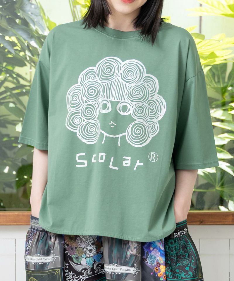 スカラー箔プリント 接触冷感Tシャツ-6
