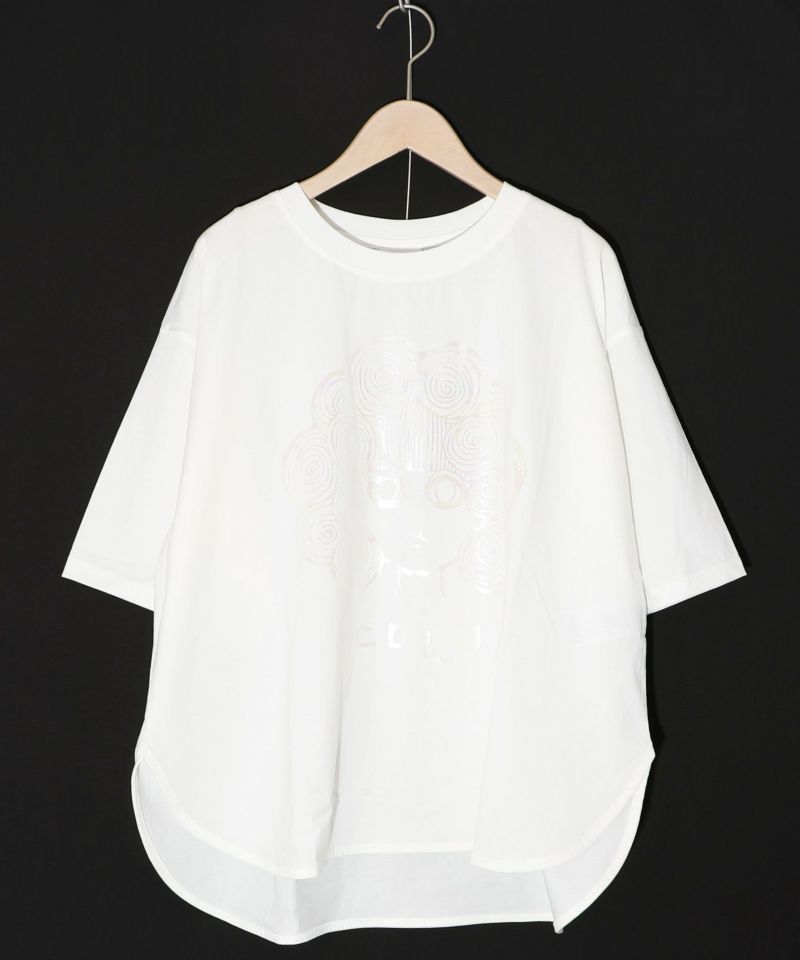 スカラー箔プリント 接触冷感Tシャツ-7