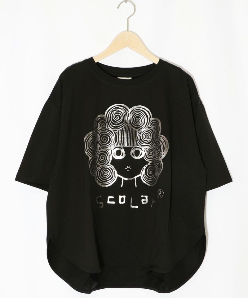 スカラー箔プリント 接触冷感Tシャツ-9