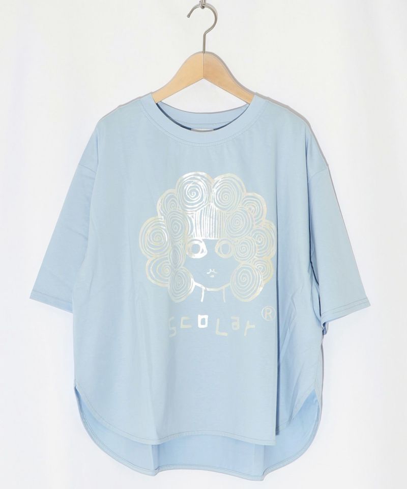 スカラー箔プリント 接触冷感Tシャツ-9