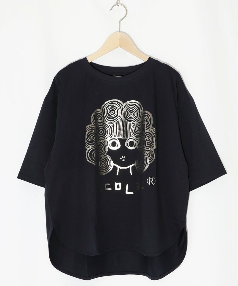 スカラー箔プリント 接触冷感Tシャツ-11