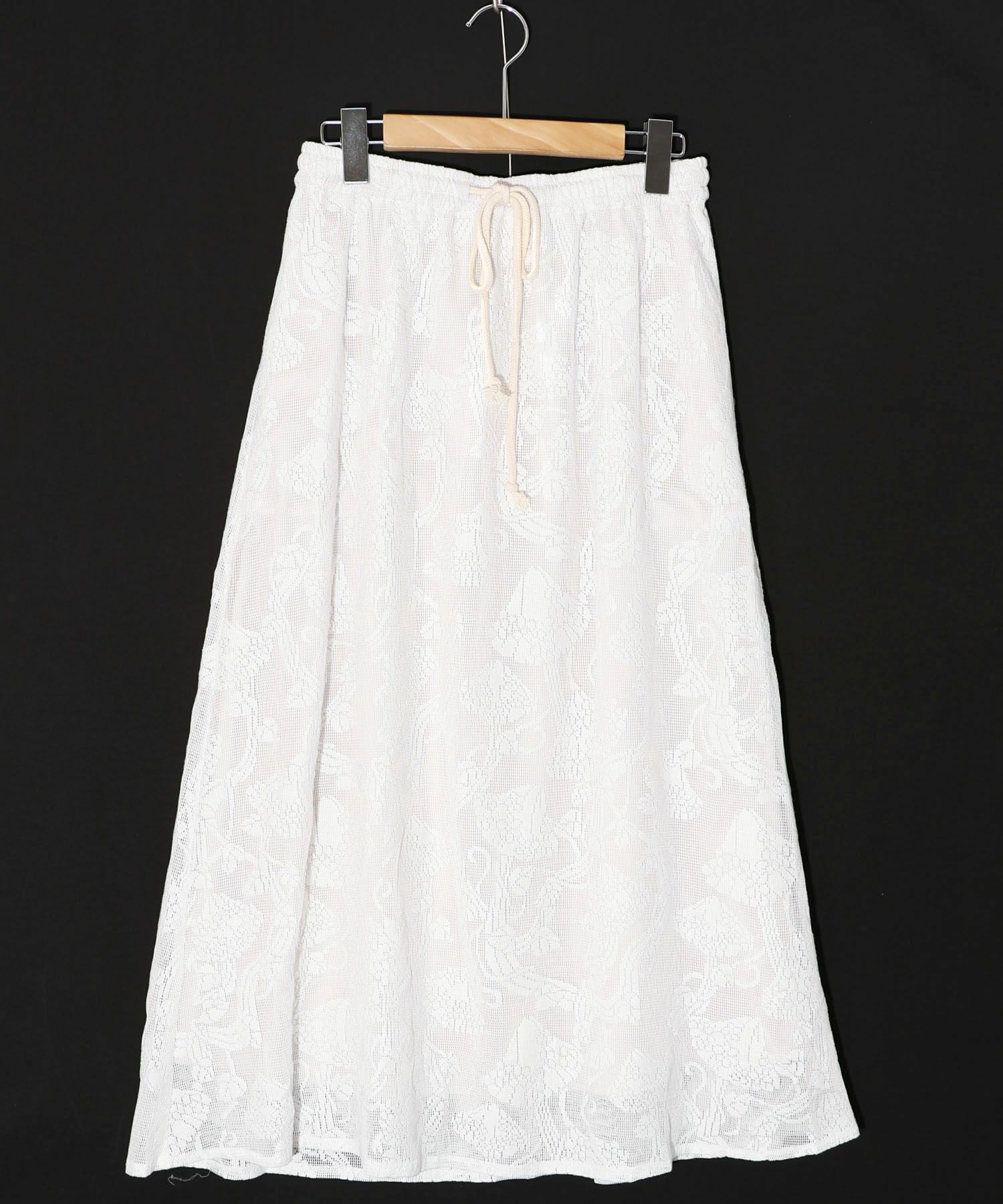 152655：オリジナルキノコ柄レーススカートの通販-ScoLar 