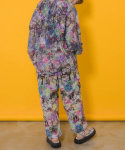 ☆スカラー　152653：コラージュ・キノコ柄 2柄展開パンツ 152653：コラージュ・キノコ柄 2柄展開パンツの通販-ScoLar